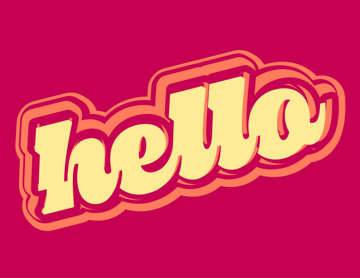 Hello Retro Card – mamabsmessages
