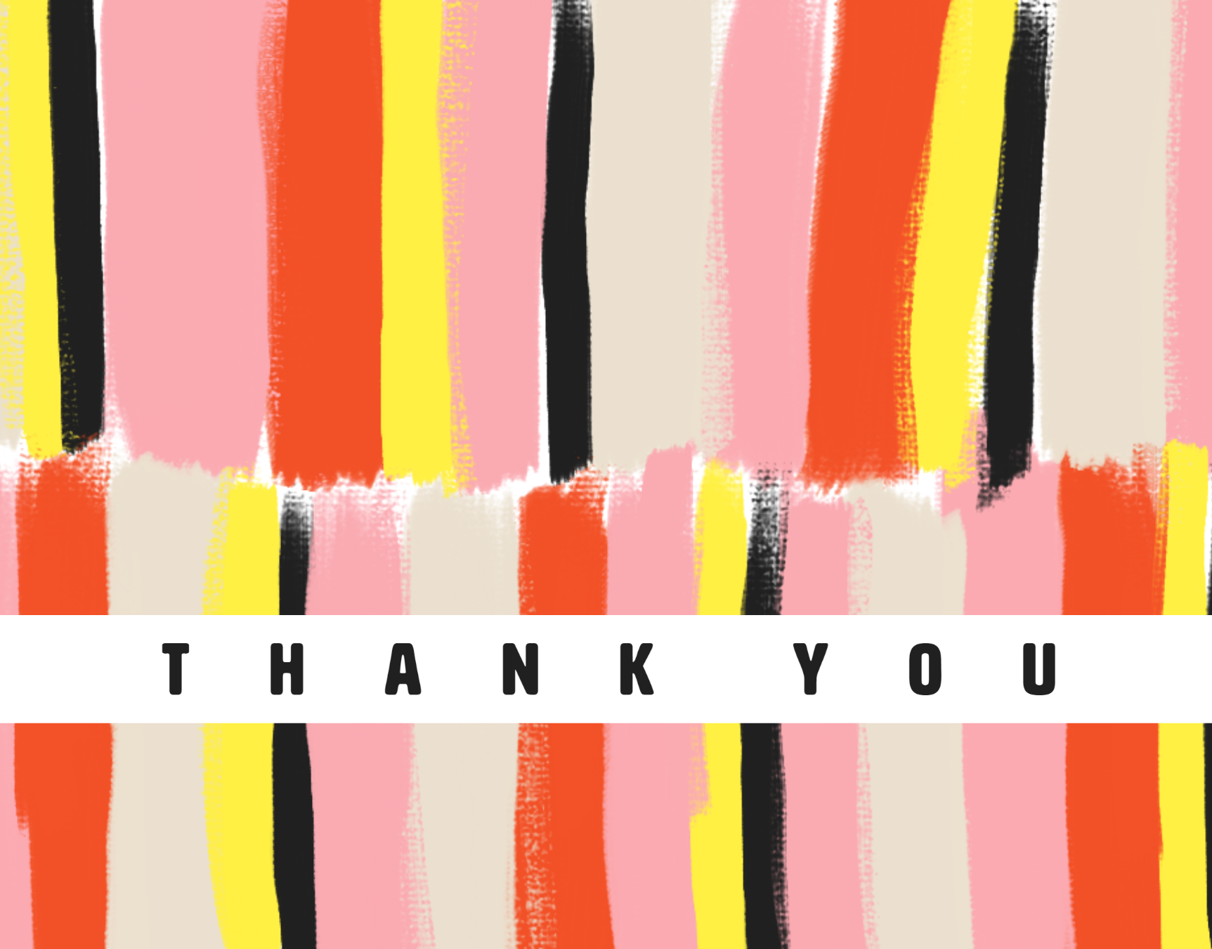 Striped Thank You Card