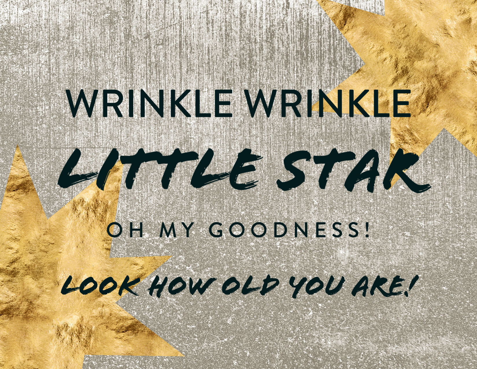 Wrinkle Wrinkle Little Star Card